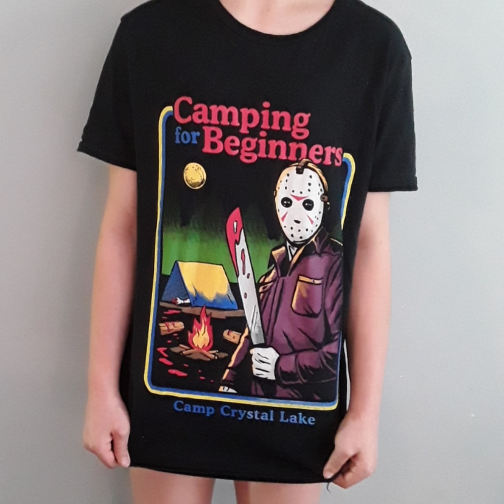 Men Hot Topic Friday The 13th Camping For Beginner